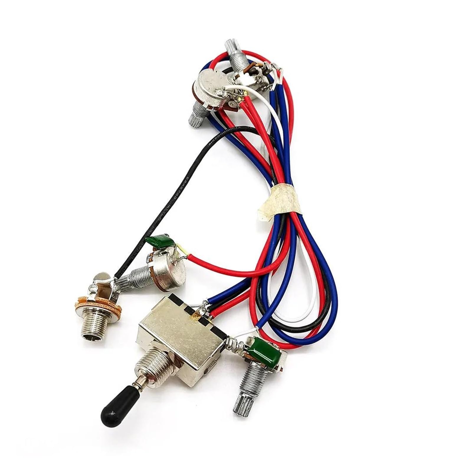 Arnés precableado para guitarra eléctrica interruptor de palanca de 3 vías potenciómetro de 500 K