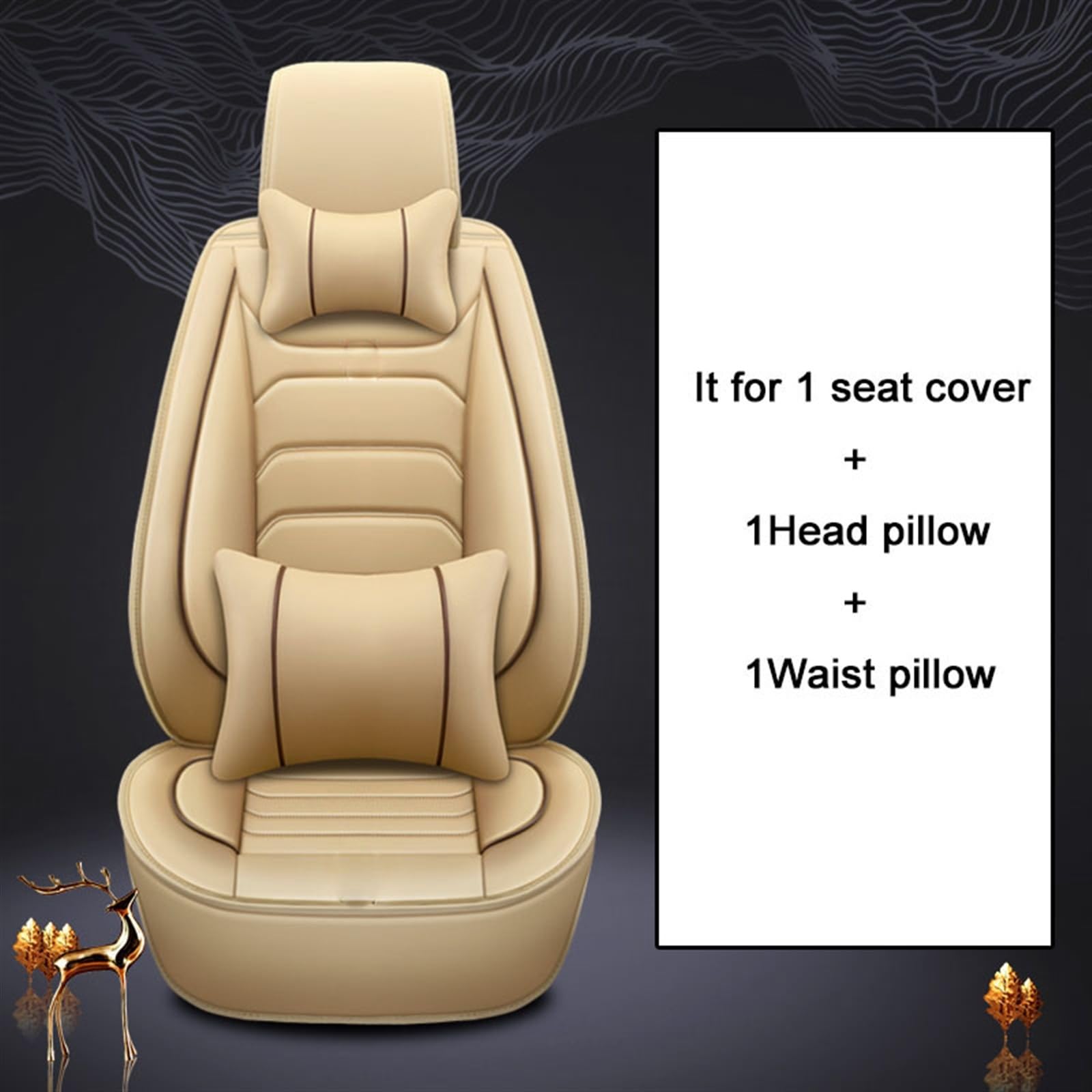 WILSEM Coprisedile per Auto Coprisedile Protettivo Impermeabile per Auto Accessori per Cuscino per Seggiolino Auto per Ford per Fusion Protezioni Sedili (Color : Luxury 4)