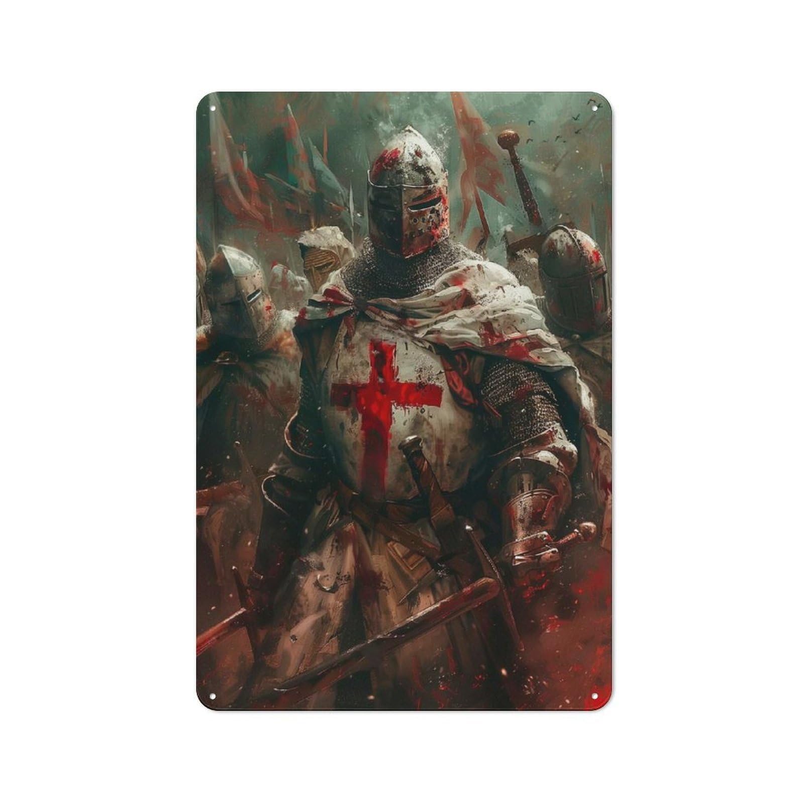 Junmoney Ready To Fight Classic Metal Wall Decor 30X20cm, Decorative Metal Sign For Workspace, Cafe, Shop Or Desk Area