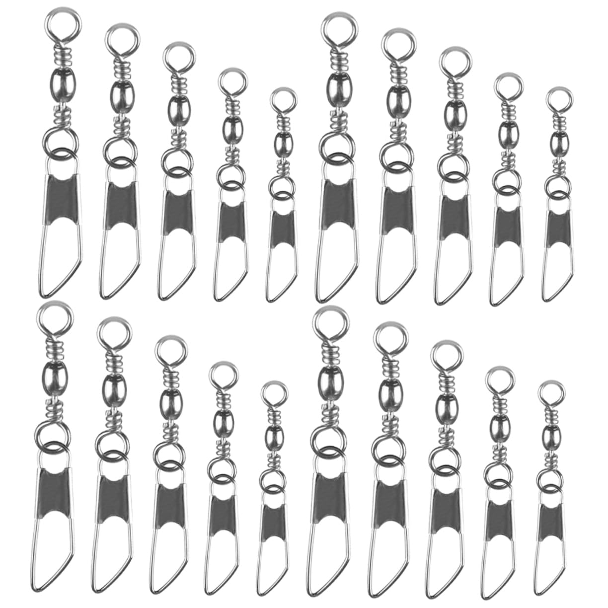YARNOW 100 Pièces Émerillons à Roulement à Billes Connecteur Hameçon Émerillons Snaps Connecteur Matériel De Pêche en Eau Salée Métal Balle Accessoires De Pêche Faire Tourner Cuivre