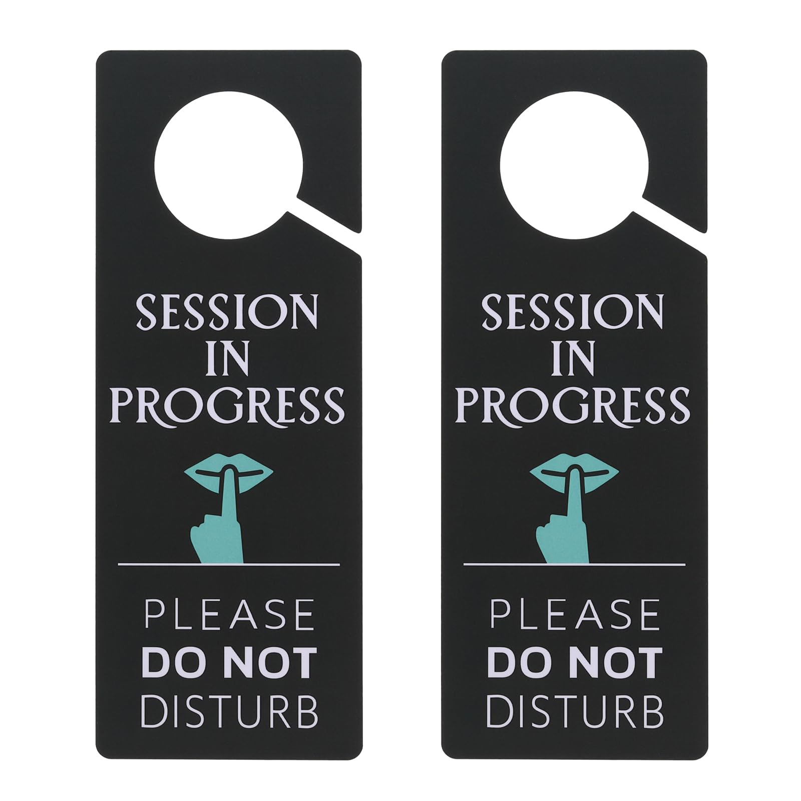 PATIKIL Do Not Disturb Door Hanger Sign, 2 Pcs PVC Double Sided Session in Progress Door Sign Decor for Office Meeting