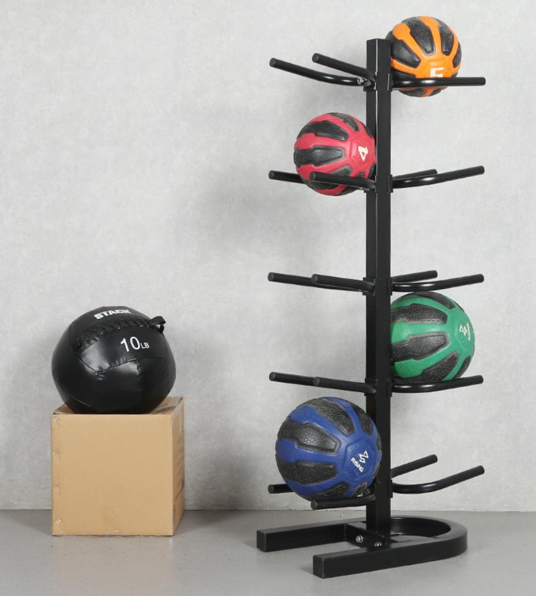 メディシンボールラック 医療用ボールラックスタンドアップライトバスケットボール/重力ボール/フットボール収納ラック用ホームジムガレージ (色 : Black Size Amazon | メディシンボールラック 医療用ボールラックスタンドアップ