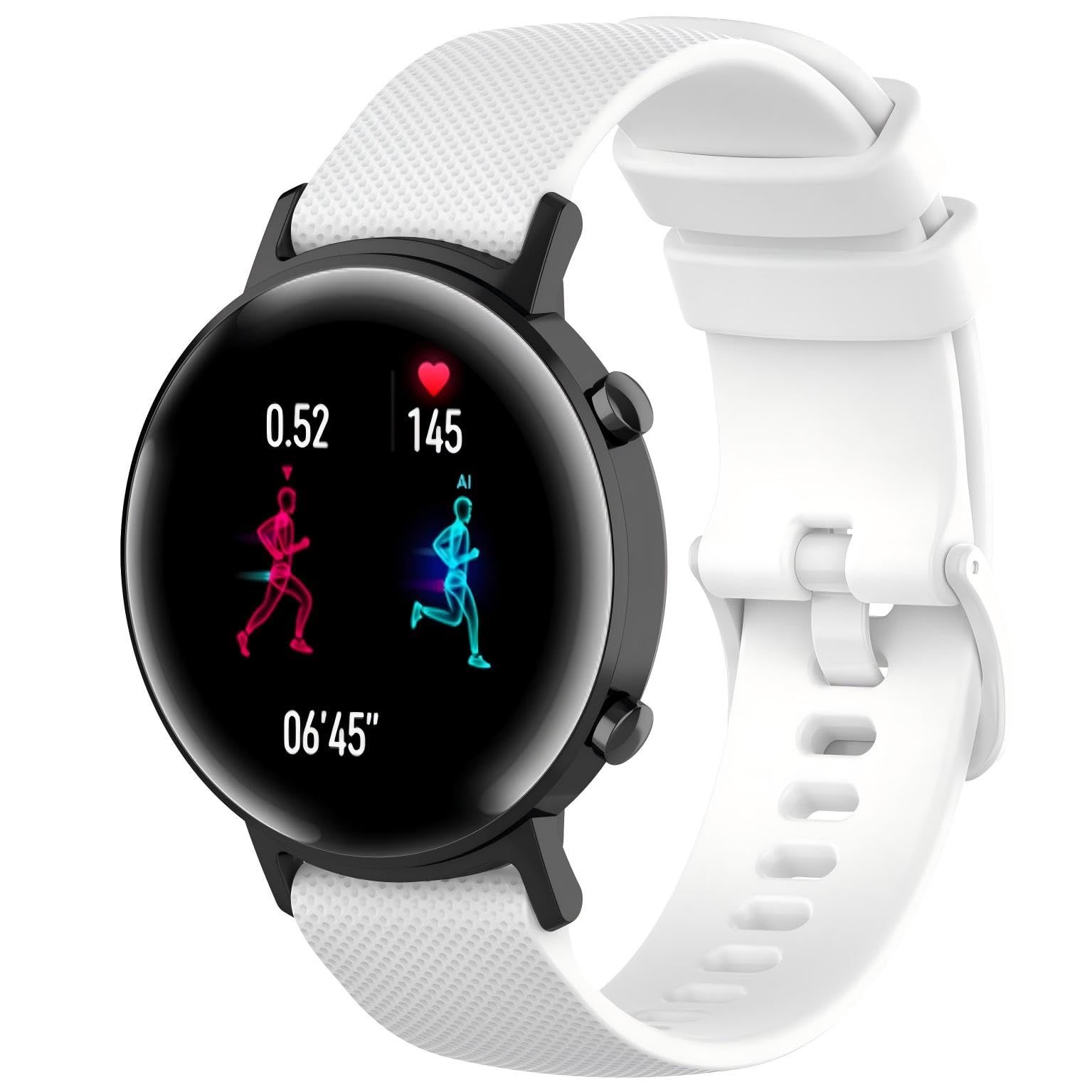 Pasek zapasowy 20 mm do Garmin Forerunner 165/168/158/245/645/55/Vivoactive 6/5/3 Music do Garmin Approach S50/S42/S40/S12, miękki pasek do zegarka sportowego