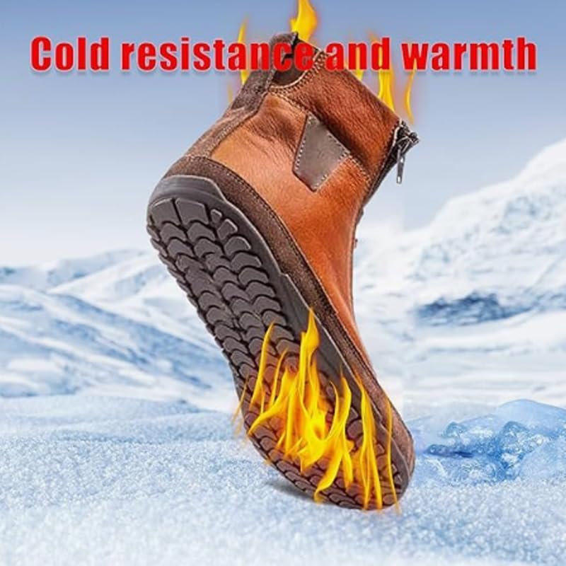 Alaskan Magic Barefoot Shoes Men Barefoot Winter Snow Boots Waterproof Non-Slip Wool Lined Warm Ankle Boots3