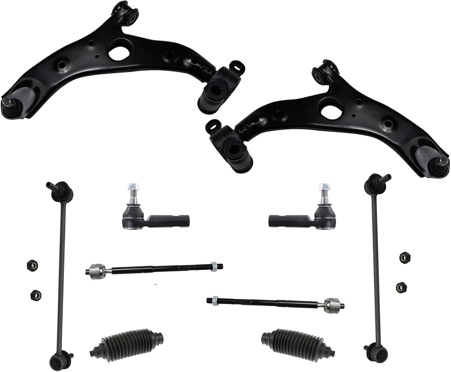 Front Lower Control Arms Tie Rods Sway Bar Links Replacement Part for Mazda CX-5 2013-2016