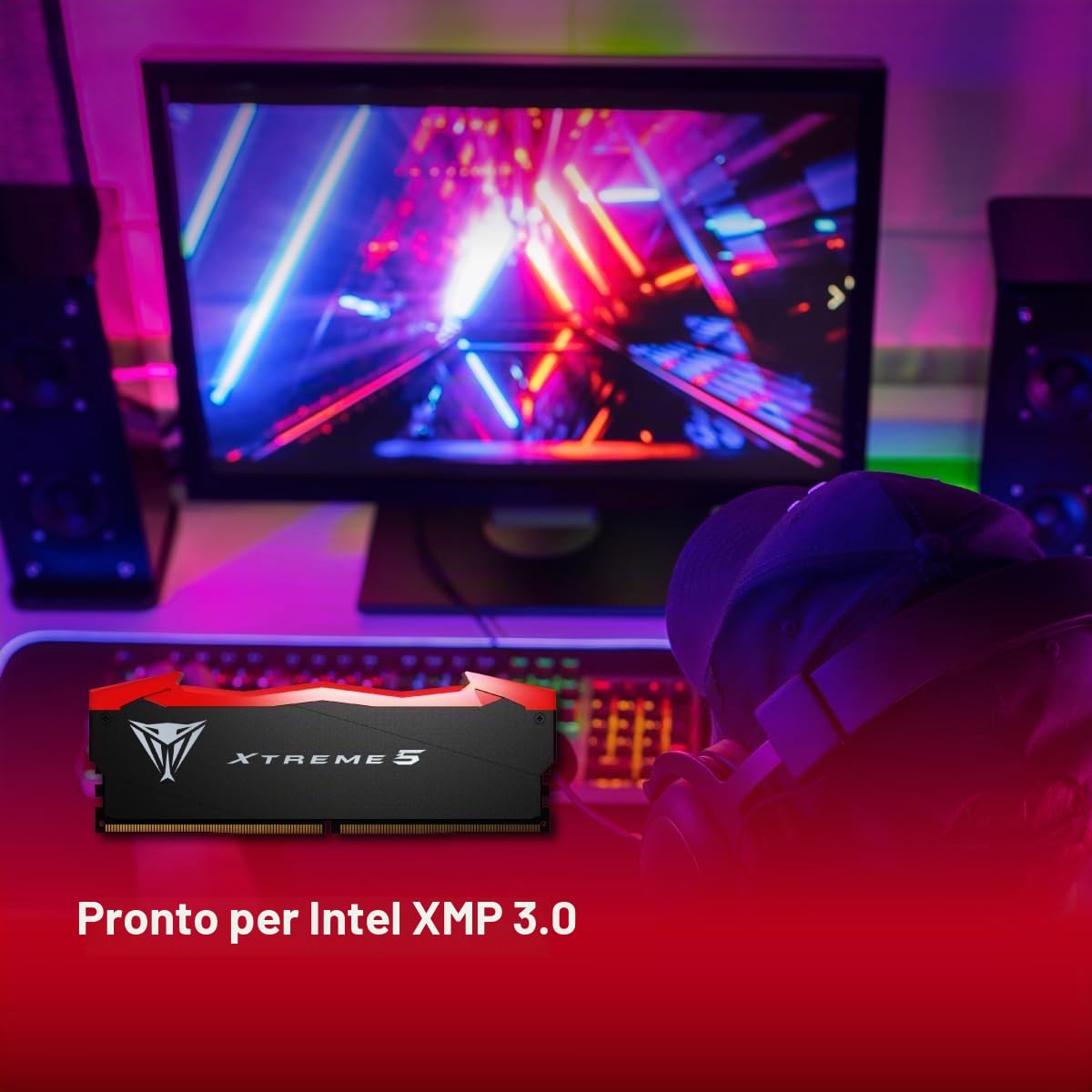 Patriot Viper Xtreme 5 DDR5 RAM Kit di memoria per giochi desktop UDIMM da 32GB (2X16GB) 8200MT/s CL38 - PVX532G82C38K