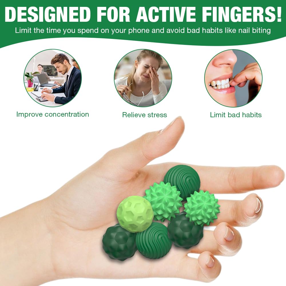 8Pcs Magnetic Balls Fidget Toy, Magnetic Sensory Fidget Balls, Silicone Ball Tactile Fidget Toys - Image 4