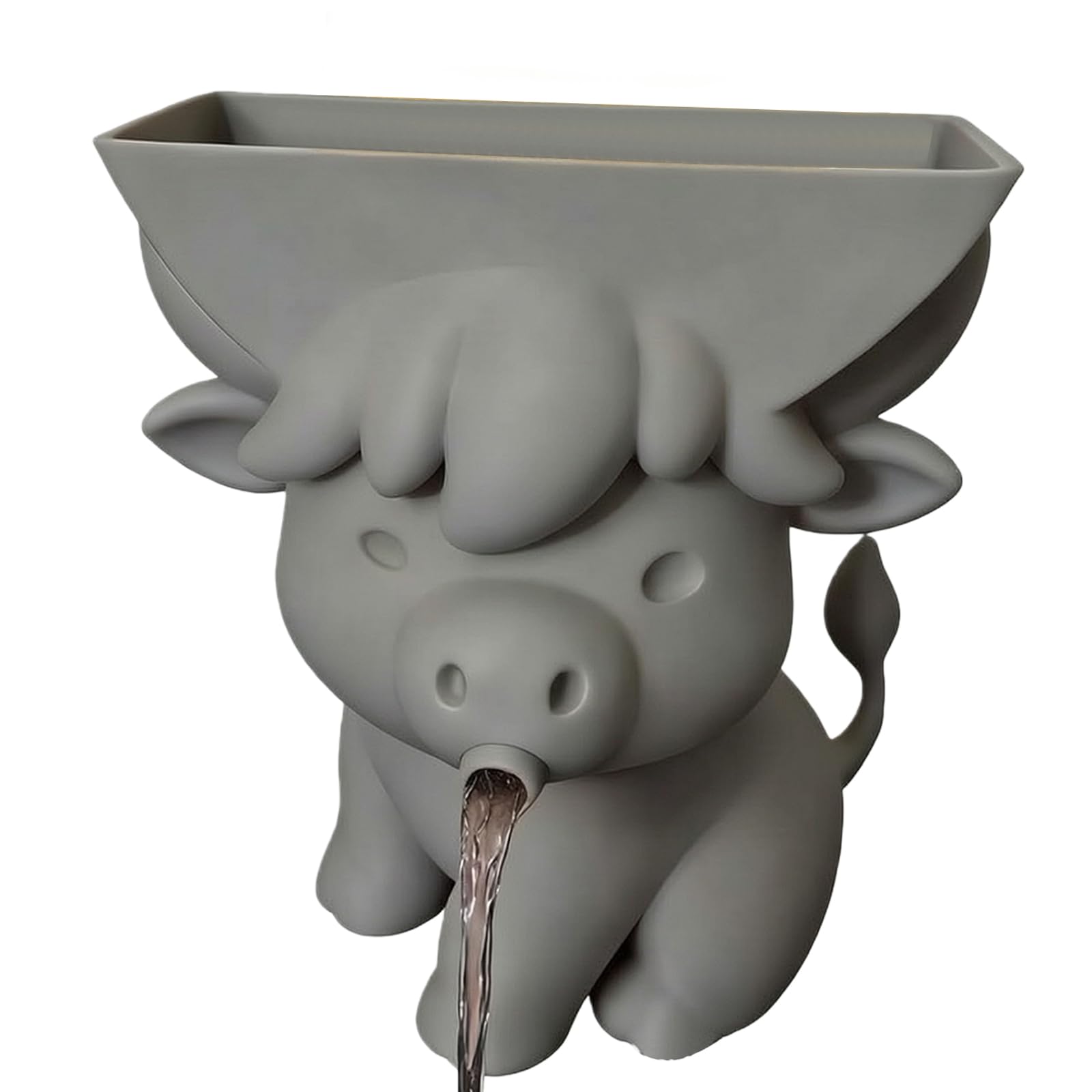 Introti Highland Cow Kitchen Sponge Holder with Drainage Sponge Drying Holder Sink Caddy Organizer for Kitchen Bathroom Counter Home Apartment Decor (Grey)