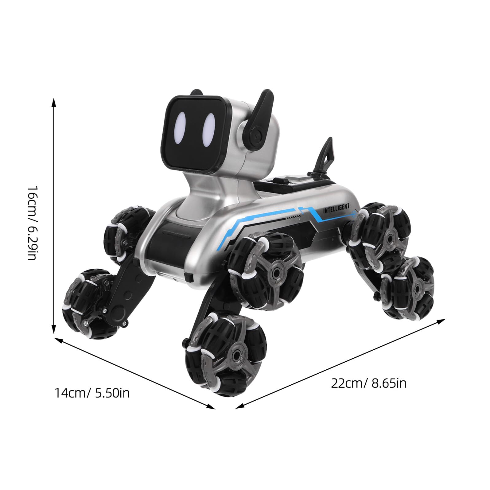 HEMOTON Chien Robot Interactif Télécommandé pour Garçon Fille Jouet Éducatif Programmable avec Mouvements Et Sons Amusants