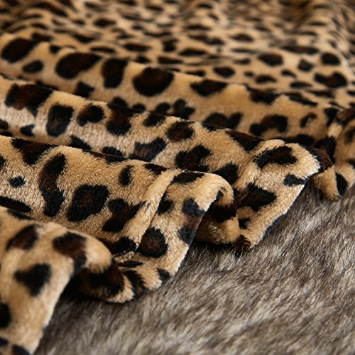 MERRYLIFE Throw Blanket Decorative Fleece Throw | Ultra-Plush Colorful Oversized | Couch Blanket Travel Lap | (50\" 60\", Cheetah)