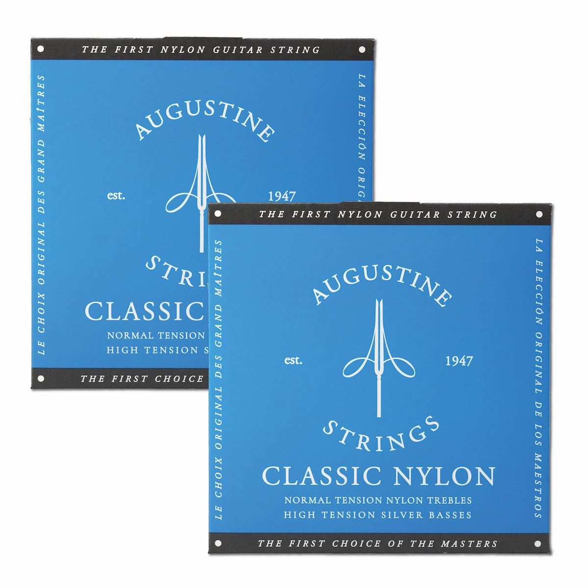 Augustine Strings Classic Blue - High Tension Classical Guitar Strings - The Original Nylon String - 2 Sets