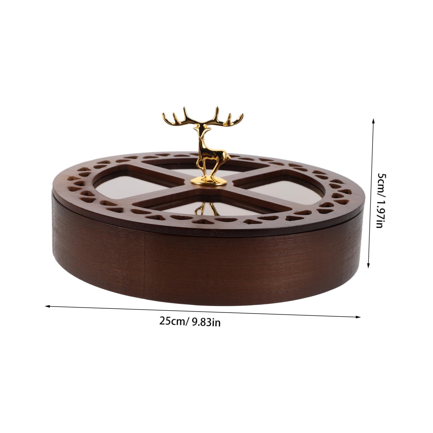 Zerodeko Boîte De Rangement à Couvercle avec Quatre Compartiments pour Fruits Secs Et Noix Plat De Service à Bonbons Et Noix Hermétique