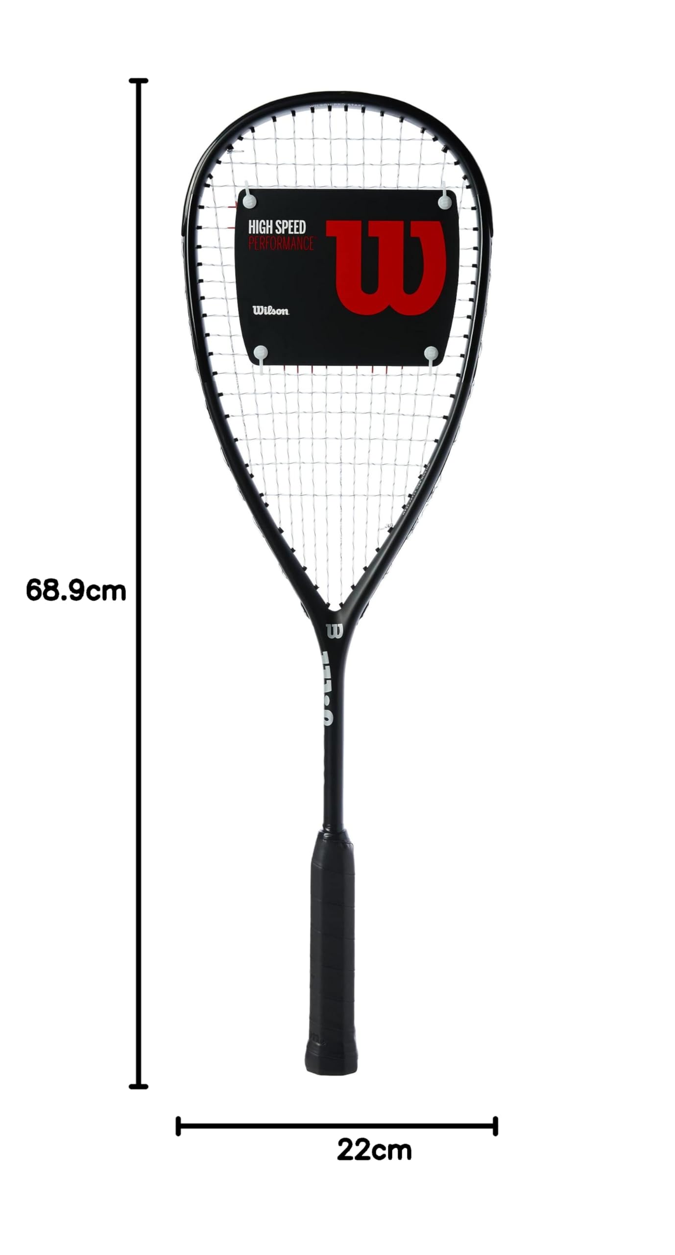 Wilson Squash Racchetta Pro Staff Team, Unisex, Manico Pesante, Nero, WR031010H0