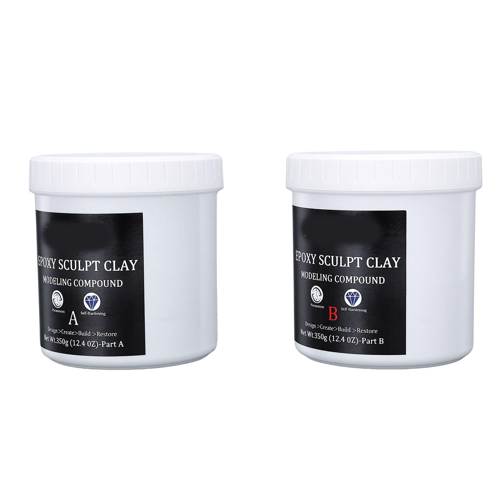 Tnfeeon Selbsthaertende Modelliermasse, 700g A und B, fuer Skulpturen und