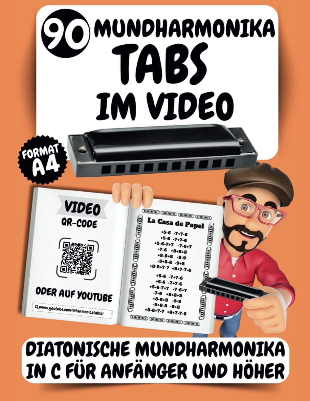 Tablatures harmonica méthode vidéo partition facile débutant et fortgradé A4