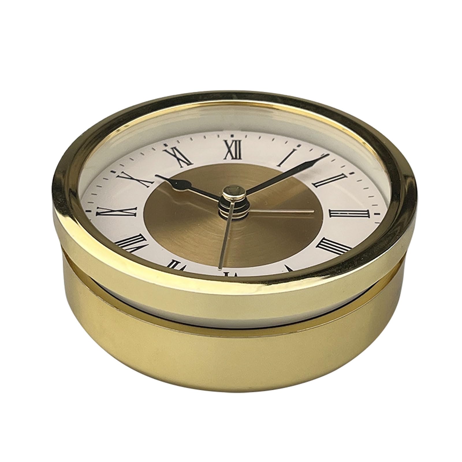 GMBYLBY Classical Quartzs Alarm 89mm Clock Face Insert with Roman Numbers Movement Watch for Replacement Battery Operated