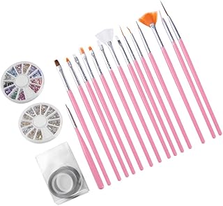 Conjunto de ferramentas de arte em unhas, escova de arte em unhas, durável, fácil de operar, ferramenta de manicure e uso pessoal para unhas "faça você mesmo", uso profissional