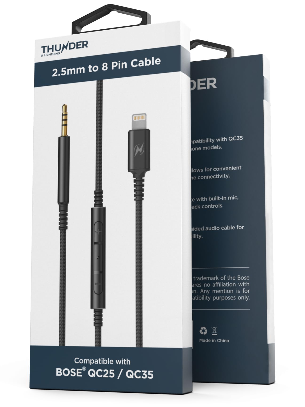 Amazon | Thore 交換用AUXケーブル iPhone Lightning to Bose用 2.5mm