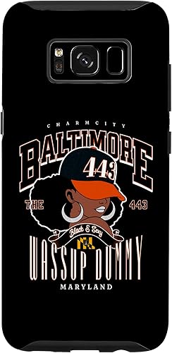 Miniatura 1 de Galaxy S8 443 Area Code Baltimore Maryland Flag Blaq Girl Bmore Pride Case