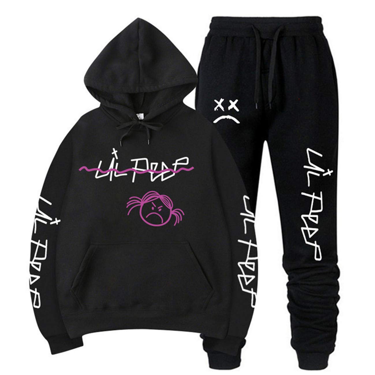 Black Hoodie Lil Peep Cartoon Hoodie Lil Peep Cartoon Hoodie
