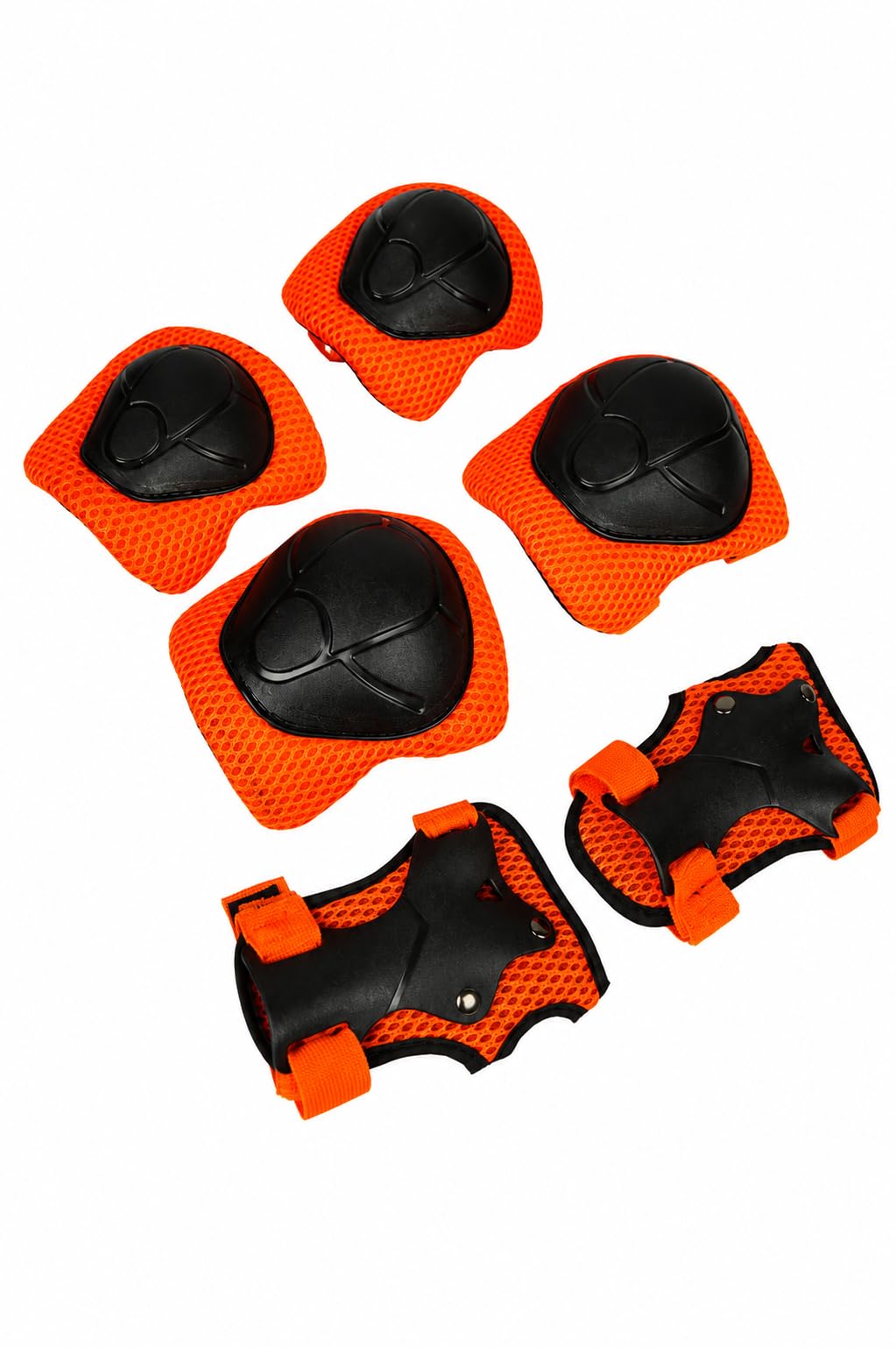 Tru-Tension - Childrens Pads Set - 6 Pads Palm, Elbow & Knee Pads - Orange