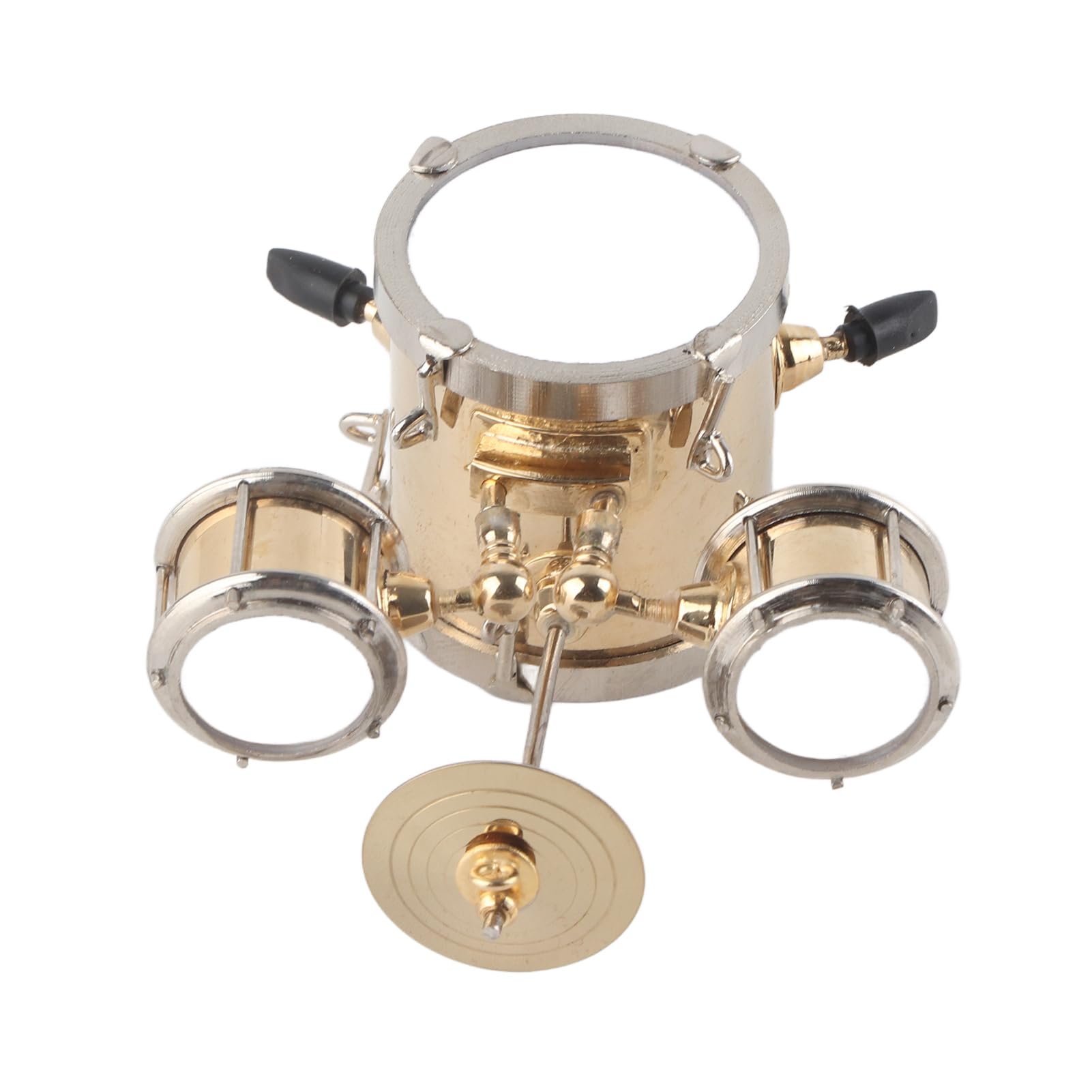 Ornement de tambour en laiton Instrument de musique décor de tambour réplique ensemble de batterie 3.39 * 3.15 * 2.32in