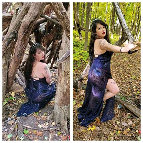 Halloween Raw Crystal Tiara Crown Headband, Black Quartz Moon Goddess Witch Headpiece Women Girls For Wiccan Goddess Cosplay Wedding Parties Photography By Bubbmi #TOP4