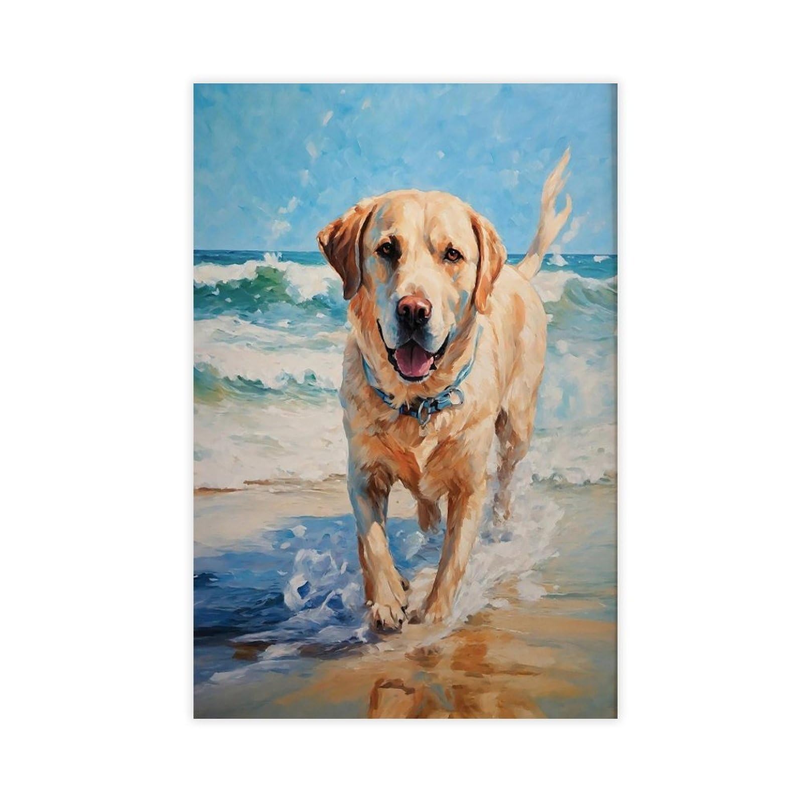 Bareronor Labrador Retriever Canvas Poster for Bedroom Decor Gift