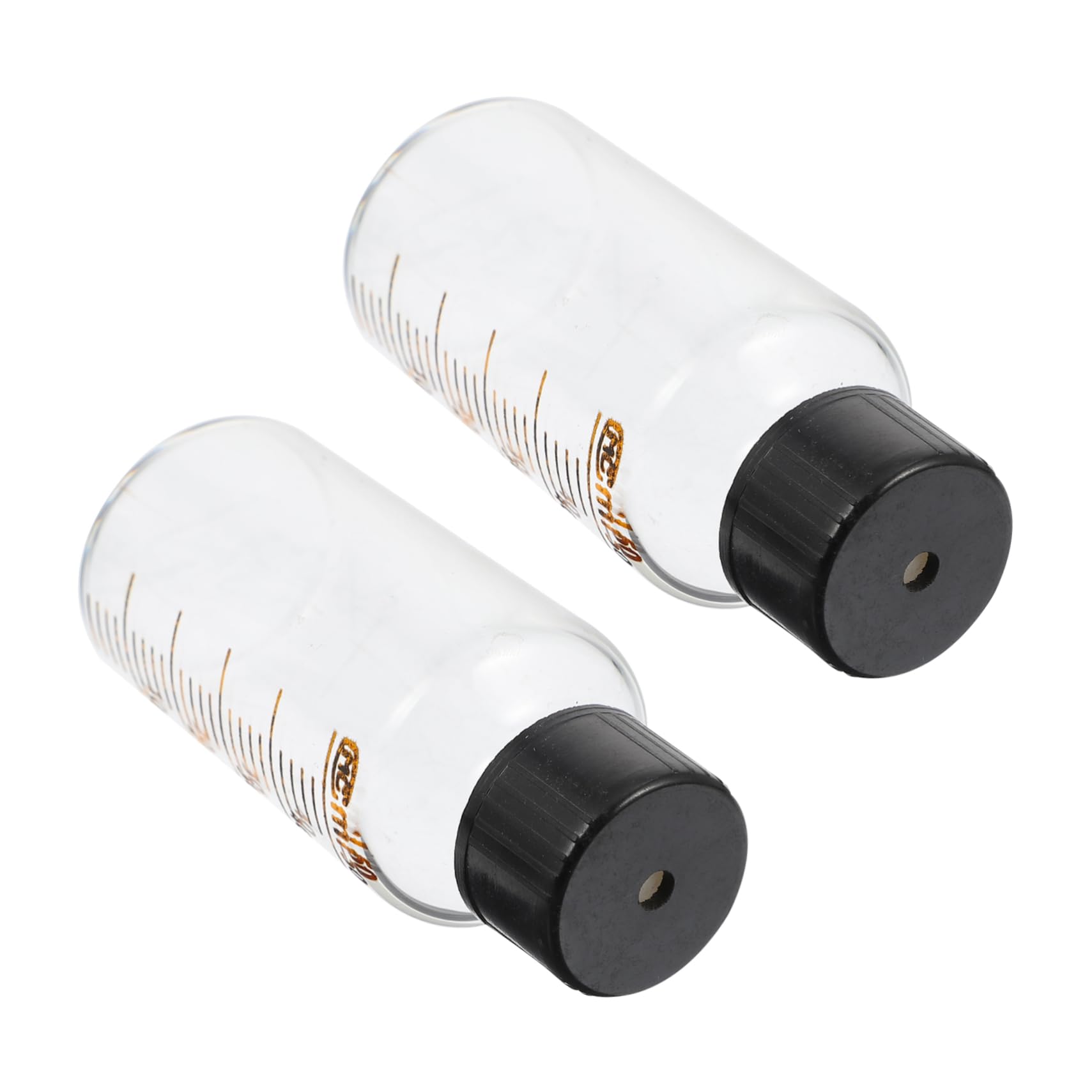 DECHOUS 2pcs Clear Glass Vials with Covers Leak Small Sample Bottles for Laboratory Use Practical Design for Safe Liquid Storage