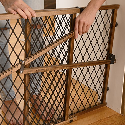 Position & Lock Baby Gate, PressureMounted, Farmhouse Collection