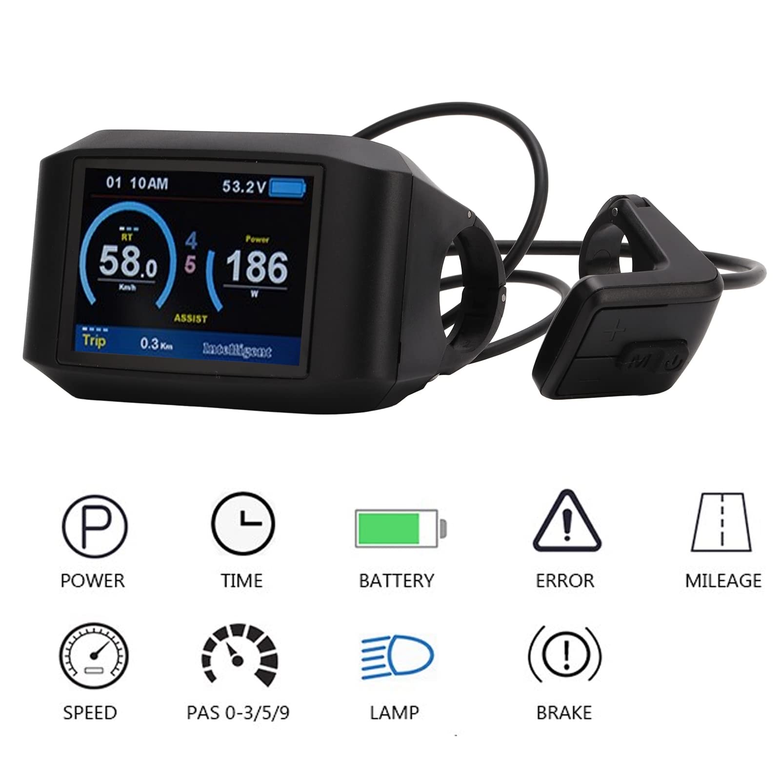 Alomejor Electric Conversion Kit 750C LCD Display Indicator for BBS01 BBS02 BBSHD Mid Drive Motor