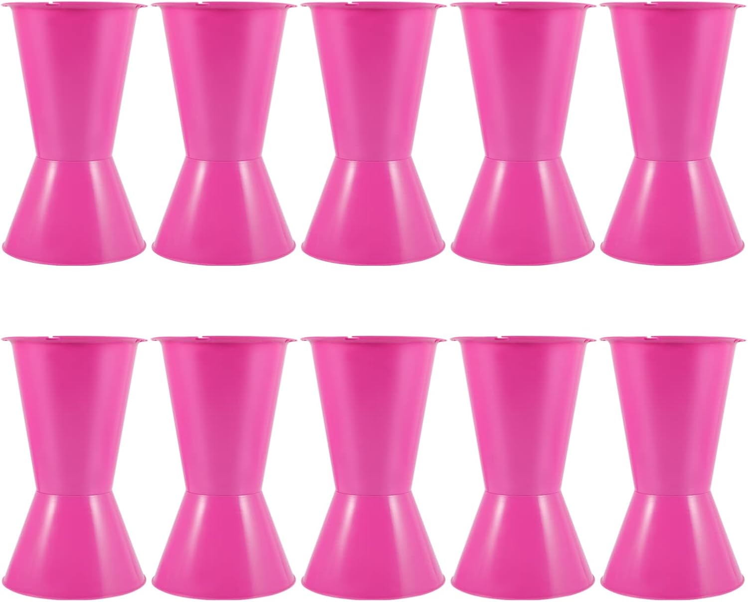 Gadpiparty Wedding Decor Flowers Fresh Bouquet 10 Pcs Plastic Flower Vase Wide Mouth