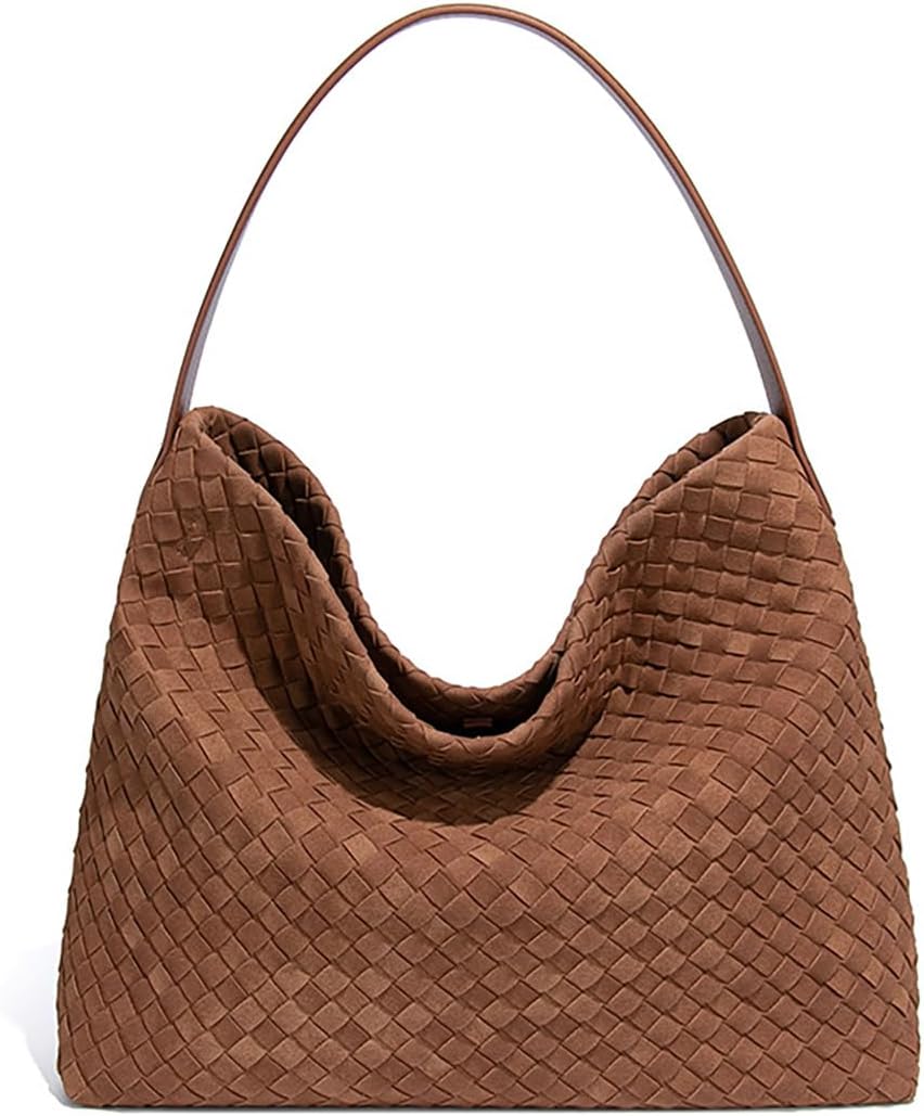 Luxury Suede Woven Hobo Bag Trendy Suede Tote Bags For Women Women’s Shoulder Purse For Travel Work Fall Winter 2025
