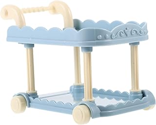 SAFIGLE Carrinho De Jantar Decorativo Mini Casa Decoração De Carro De Jantar Em Miniatura Carrinho De Comida Em Miniatura Mini Carro De Jantar Decoração De Mini Cozinha Casa De Bonecas