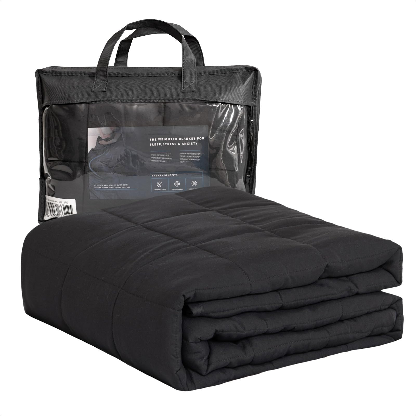 Good Nite Manta Pesada de 8 Kg 150 x 200cm Manta Relajación Manta Terapia Antiestrés Adultos para Mejorar El Sueño Manta Antiestrés Gris