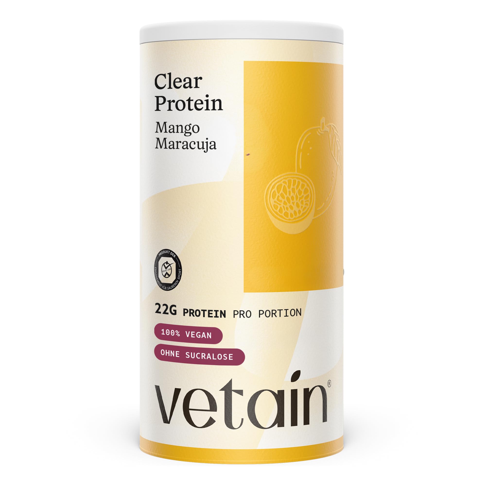 VETAIN Clear Protein Vegan Mango Maracuja – Clear Protein Pulver