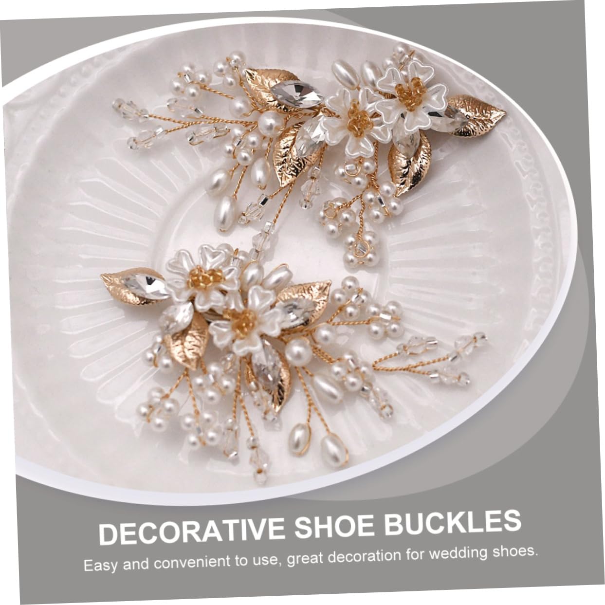 Ipetboom 3 Paia Fibbie per Scarpe Sposa Decorative Accessori Rimovibili per Matrimonio e Speciali per Scarpe Cerimonia