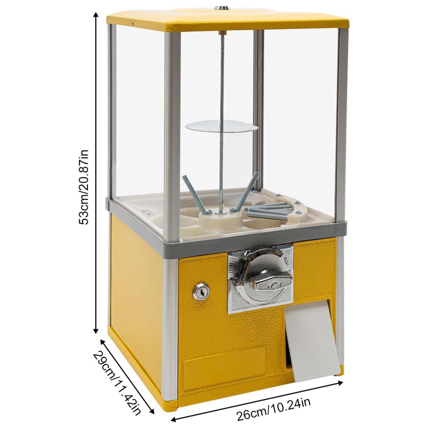 Mini-Automat für Kaugummis Süßigkeiten – Münzbetriebene Kaugummi-Maschine & Süßigkeitenspender – Kompaktes Kapselspielzeug Süßigkeiten-Automat für Zuhause, Party, Arcade – Geschenk für Kinder