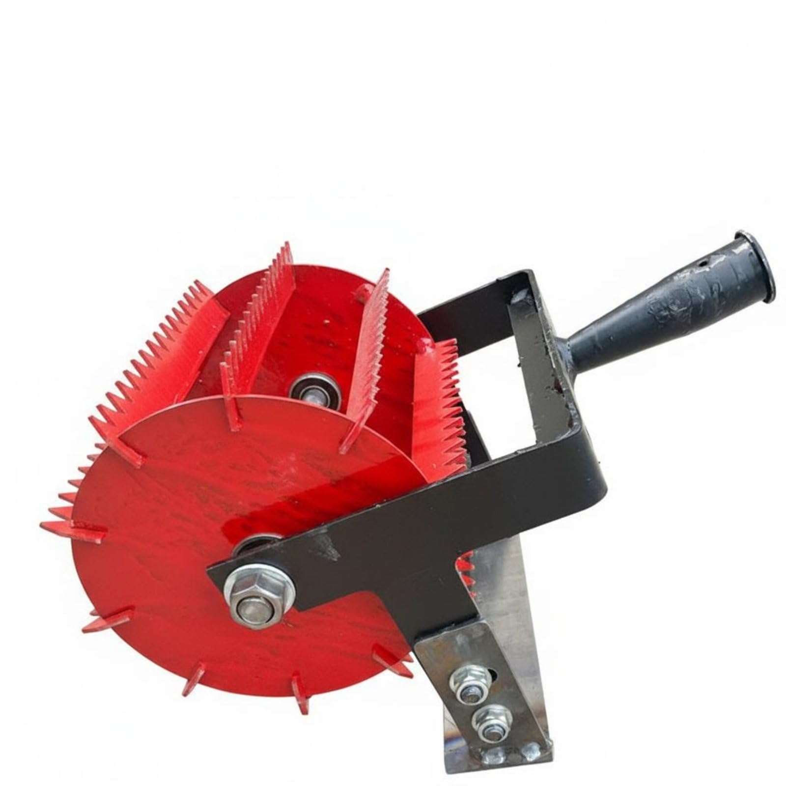 Désherbeur Roulant à Pousser avec Roues Étoilées et Angle Réglable en Acier Manganèse pour Désherbage et Binage sans Effort dans Cour et Verger, Grand
