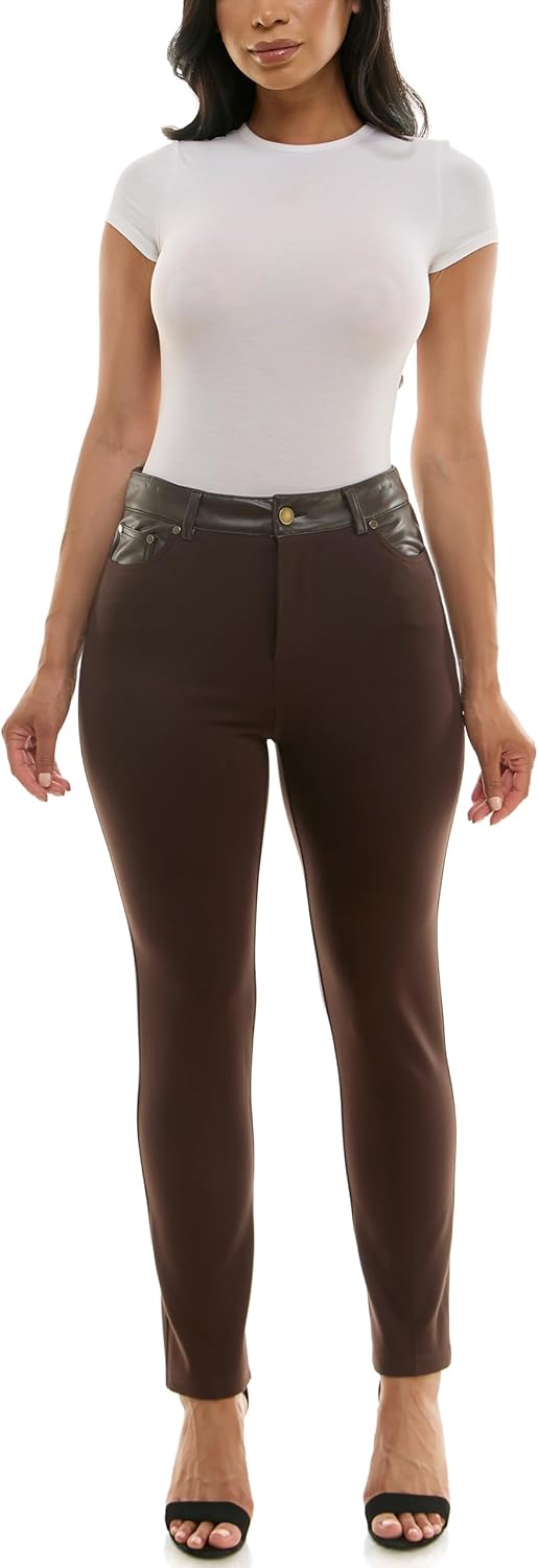 Zac &amp; Rachel パンツFly Front Slim Leg Compression Ponte Pant With