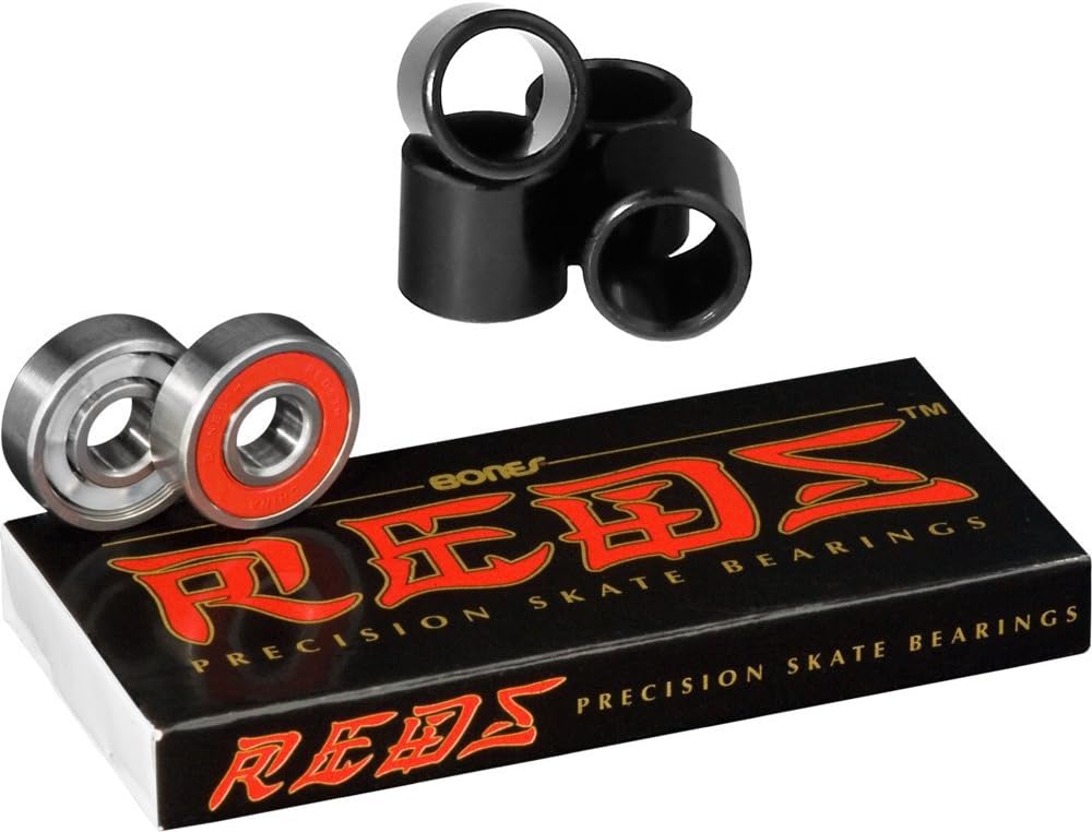 Bones Reds Precision Skate Bearings with Free Kata Bones Spacers