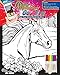 New Generation Go Alive HORSE Velvet Posters: Top 2-Pack Kit of 11”x15” Coloring Posters + Washable Markers| Augmented Reality Fuzzy Posters That Go 3D On Your Smartphone| Great Gifting idea.