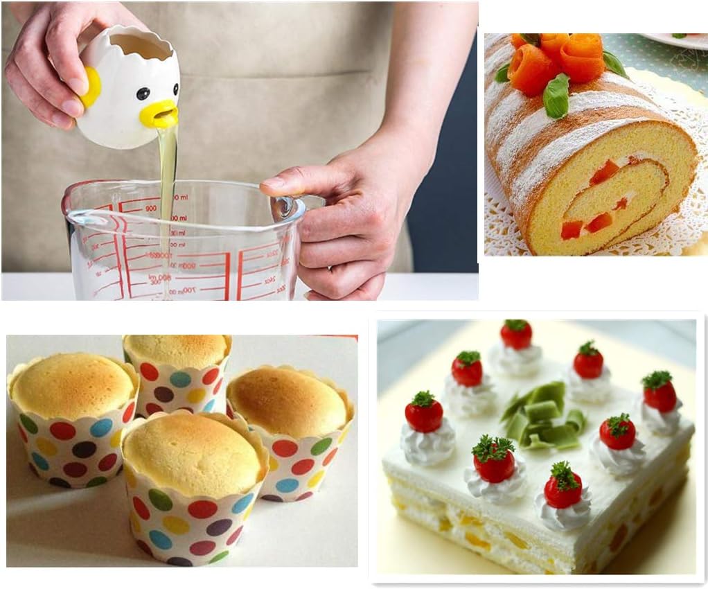 Creative Cute Ceramic Egg Separator Kitchen Gadgets Baking Tools Egg Filter for Cooking（Yellow） image 3