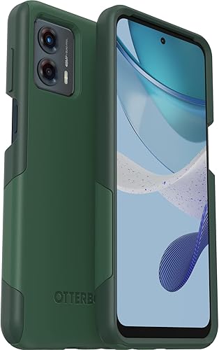 OtterBox Moto g 5G (2023) Commuter Series Lite - TREES COMPANY (Verde), delgada y resistente, apta para bolsillo, con acceso abierto a puertos y