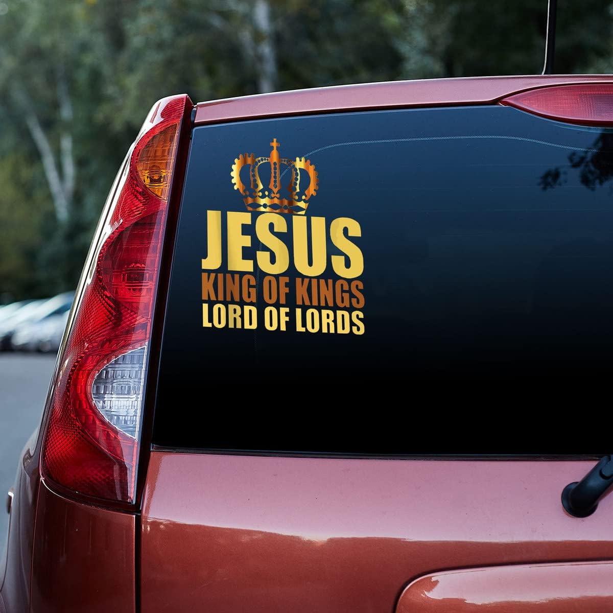 GERBERA PRINTS Jesus King of Kings Lord of Lords Car Decal