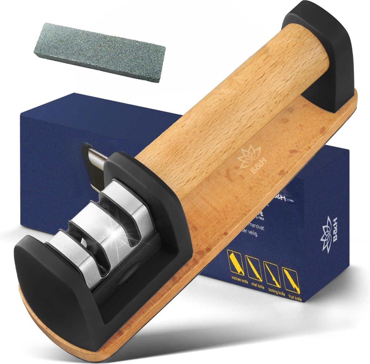 Knife sharpener whetstone avec aiguiseur de couteau manuel et pierre de 7 cm