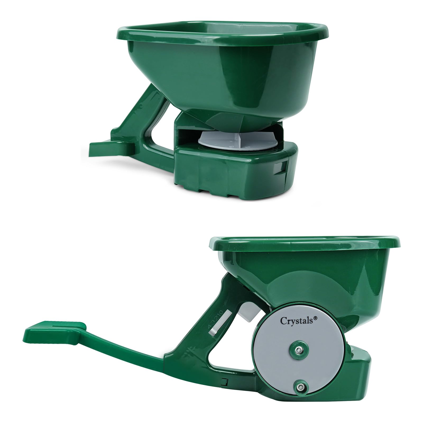Crystals 3L Hand Held Grit, Seed & Grass Seed Spreader - Efficient Rotary Spreader for Lawn Fertiliser, Grass Seeder, Handheld Grass Seed Distribution - Ideal for Lawn Care & Fertiliser Spreading