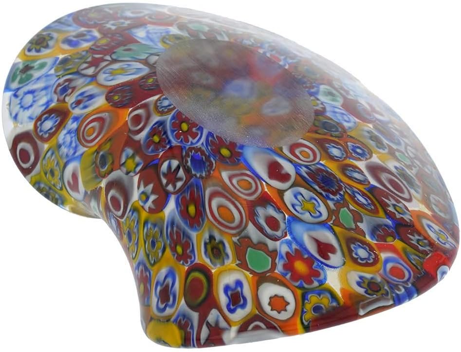 Glass Of Venice Murano Glass Decorative Plate - Golden Quilt Millefiori
