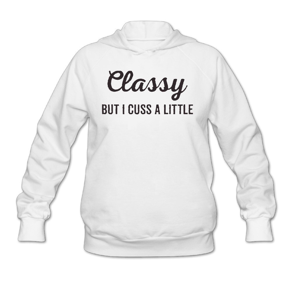 DEFOUGE Classy But I Cuss A Little Woman Cool Pullover Hoodies Lightweight