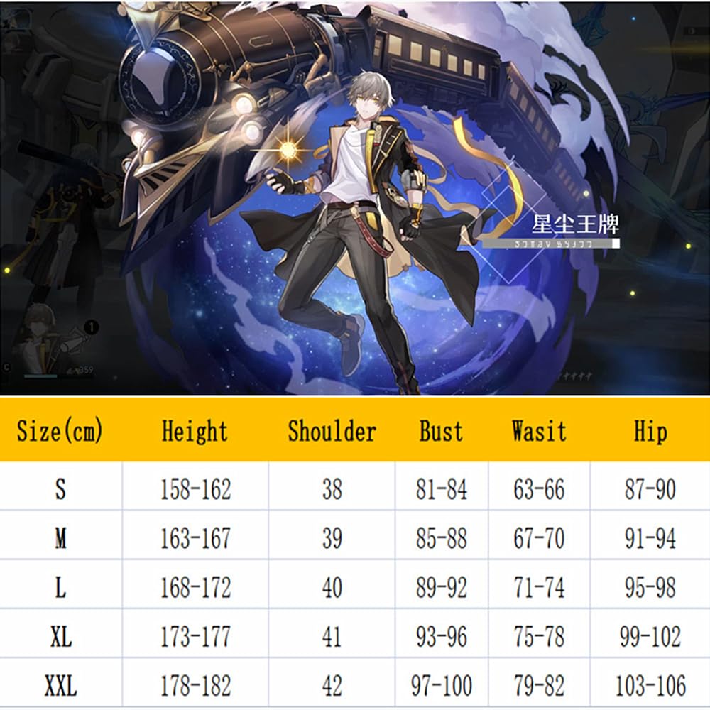 Charous Game Honkai:Star Rail Cosplay Trailblazer Kostüm,Unisex Valiant Uniform Anzug Für Game Performing Cosplay